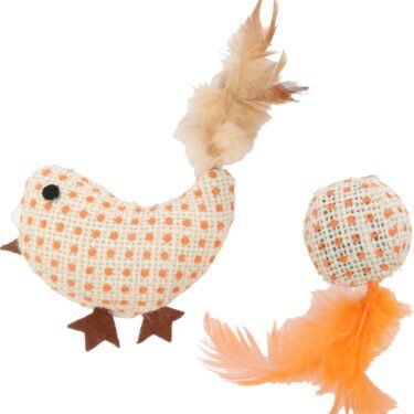 Flamingo Raslende orange fugl og bold